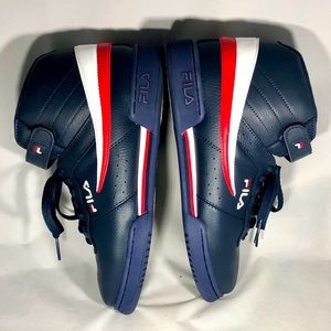 FILA F-13V Mid Mens Shoe Navy/White/Red Size 10